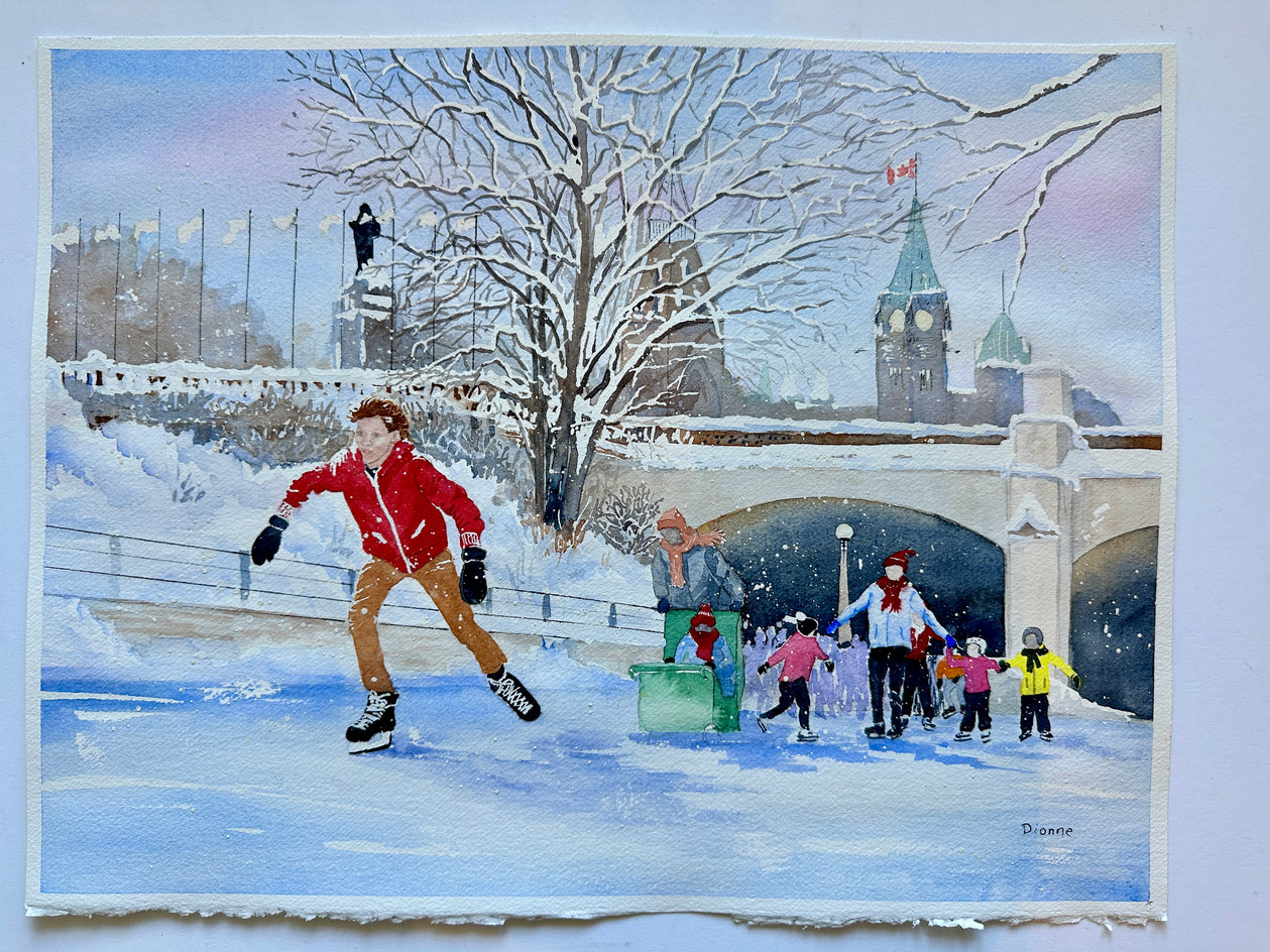 Beavertails? by Maurice Dionne |  Side View of Artwork 