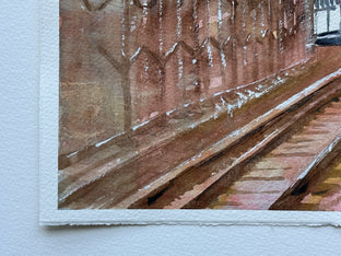 Original art for sale at UGallery.com | Commute by Maurice Dionne | $375 | watercolor painting | 9' h x 13' w | photo 3
