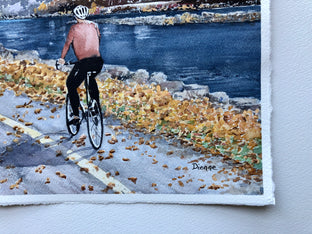 Original art for sale at UGallery.com | Fall Parkway by Maurice Dionne | $550 | watercolor painting | 13' h x 17' w | photo 3