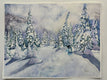Original art for sale at UGallery.com | First Tracks by Maurice Dionne | $525 | watercolor painting | 12' h x 16' w | thumbnail 3