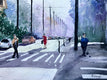 Original art for sale at UGallery.com | Going Home by Maurice Dionne | $550 | watercolor painting | 17.25' h x 13.25' w | thumbnail 4