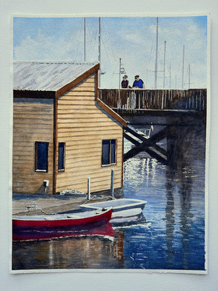 Harbour Serenade by Maurice Dionne |  Side View of Artwork 