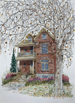 Original art for sale at UGallery.com | House 10 by Maurice Dionne | $475 | watercolor painting | 15' h x 11' w | photo 1