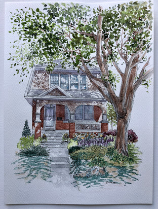 Original art for sale at UGallery.com | House 11 by Maurice Dionne | $475 | watercolor painting | 15' h x 11' w | photo 2