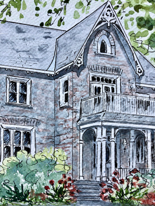 Original art for sale at UGallery.com | House 4 by Maurice Dionne | $475 | watercolor painting | 15' h x 11' w | photo 4