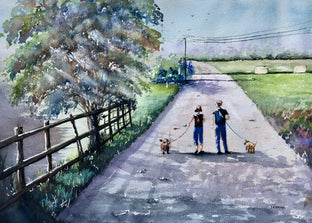 Original art for sale at UGallery.com | It's the Journey by Maurice Dionne | $475 | watercolor painting | 11.75' h x 16.5' w | photo 1