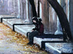 Original art for sale at UGallery.com | Lost in Thought by Maurice Dionne | $550 | watercolor painting | 12.5' h x 16.75' w | thumbnail 4