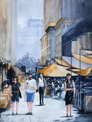 Original art for sale at UGallery.com | Lunch on Sparks by Maurice Dionne | $800 | watercolor painting | 22.25' h x 17' w | photo 1