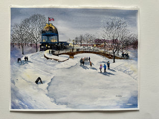 Night Skating by Maurice Dionne |  Context View of Artwork 