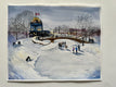 Original art for sale at UGallery.com | Night Skating by Maurice Dionne | $475 | watercolor painting | 11' h x 14' w | thumbnail 3