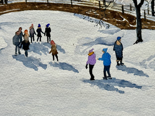 Night Skating by Maurice Dionne |   Closeup View of Artwork 