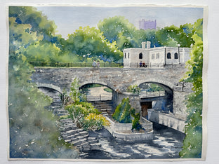 Original art for sale at UGallery.com | The Pumphouse by Maurice Dionne | $475 | watercolor painting | 12' h x 15' w | photo 2