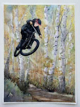 Original art for sale at UGallery.com | Whip by Maurice Dionne | $475 | watercolor painting | 15' h x 11' w | photo 2