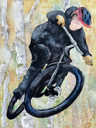 Original art for sale at UGallery.com | Whip by Maurice Dionne | $475 | watercolor painting | 15' h x 11' w | photo 4
