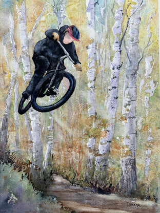 Original art for sale at UGallery.com | Whip by Maurice Dionne | $475 | watercolor painting | 15' h x 11' w | photo 1