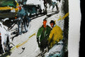 Original art for sale at UGallery.com | Barcelona Streets by Maximilian Damico | $600 | watercolor painting | 15' h x 9' w | thumbnail 2