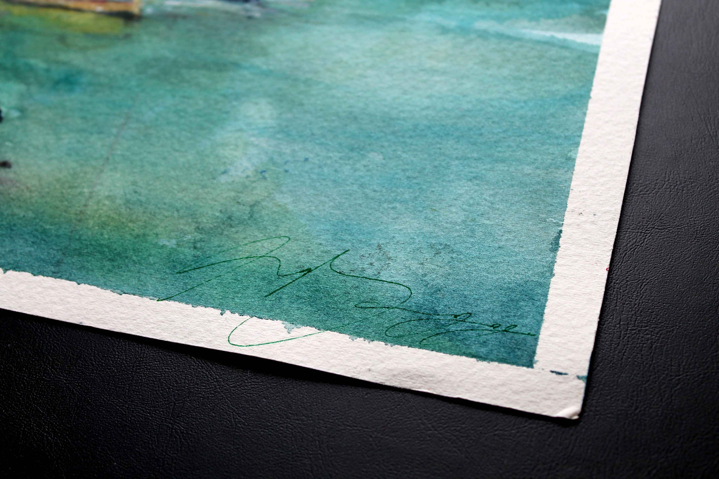 Croatia Marina by Maximilian Damico |  Side View of Artwork 