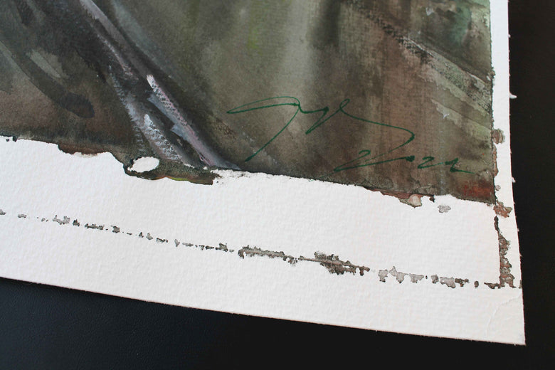 Edinburgh Princes Street by Maximilian Damico |  Side View of Artwork 