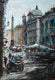Original art for sale at UGallery.com | Fluid Piazza Navona by Maximilian Damico | $1,200 | watercolor painting | 36' h x 24.5' w | thumbnail 1