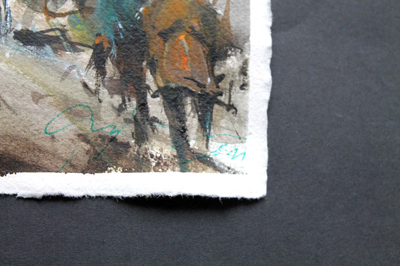 Napoli Square by Maximilian Damico |  Side View of Artwork 