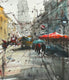 Original art for sale at UGallery.com | Napoli Streets and People by Maximilian Damico | $600 | watercolor painting | 12' h x 10.5' w | thumbnail 1