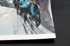 Original art for sale at UGallery.com | Prague Green Dome by Maximilian Damico | $600 | watercolor painting | 11' h x 8.2' w | thumbnail 2