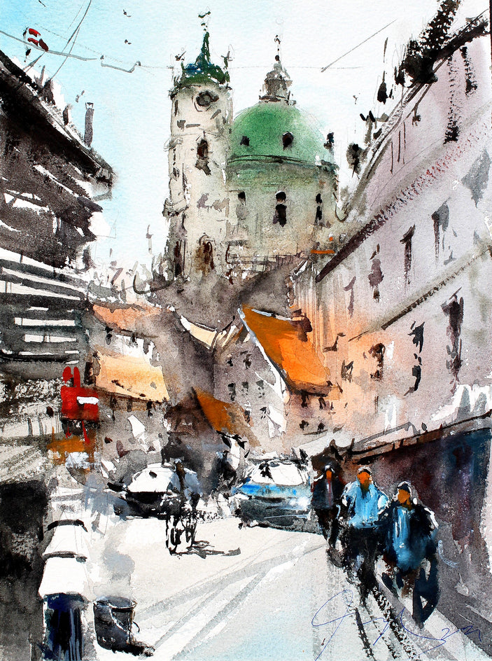 Prague Green Dome by Maximilian Damico |  Artwork Main Image 