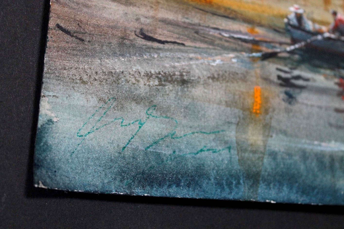 Prague River and Castle at Dusk by Maximilian Damico |  Side View of Artwork 