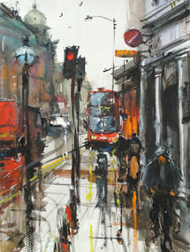 watercolor painting by Maximilian Damico titled Regent Street II