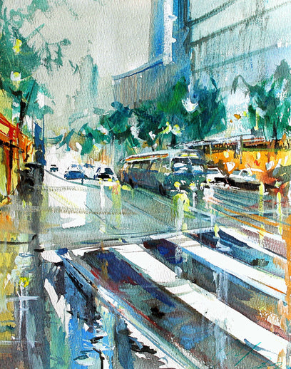 San Francisco Raining Road by Maximilian Damico | Artwork Main Image