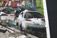 Original art for sale at UGallery.com | Spring in Paris by Maximilian Damico | $650 | watercolor painting | 11.5' h x 9' w | thumbnail 4