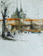 Original art for sale at UGallery.com | The Cathedral by Maximilian Damico | $800 | watercolor painting | 16' h x 11' w | thumbnail 1