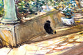 Original art for sale at UGallery.com | The Garden in Amalfi by Maximilian Damico | $1,250 | watercolor painting | 30' h x 22' w | thumbnail 4