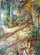 Original art for sale at UGallery.com | The Garden in Amalfi by Maximilian Damico | $1,250 | watercolor painting | 30' h x 22' w | thumbnail 1