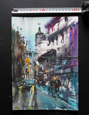 Walking Through Tokyo Streets by Maximilian Damico |  Context View of Artwork 
