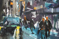 Original art for sale at UGallery.com | Walking Through Tokyo Streets by Maximilian Damico | $550 | watercolor painting | 11' h x 8.2' w | thumbnail 4