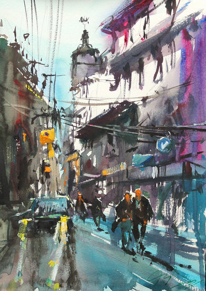 Walking Through Tokyo Streets by Maximilian Damico | Artwork Main Image