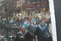 Original art for sale at UGallery.com | Winter Coming in Prague by Maximilian Damico | $850 | watercolor painting | 18' h x 14' w | thumbnail 2