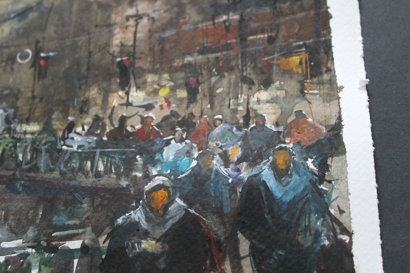 Winter Coming in Prague by Maximilian Damico |  Side View of Artwork 