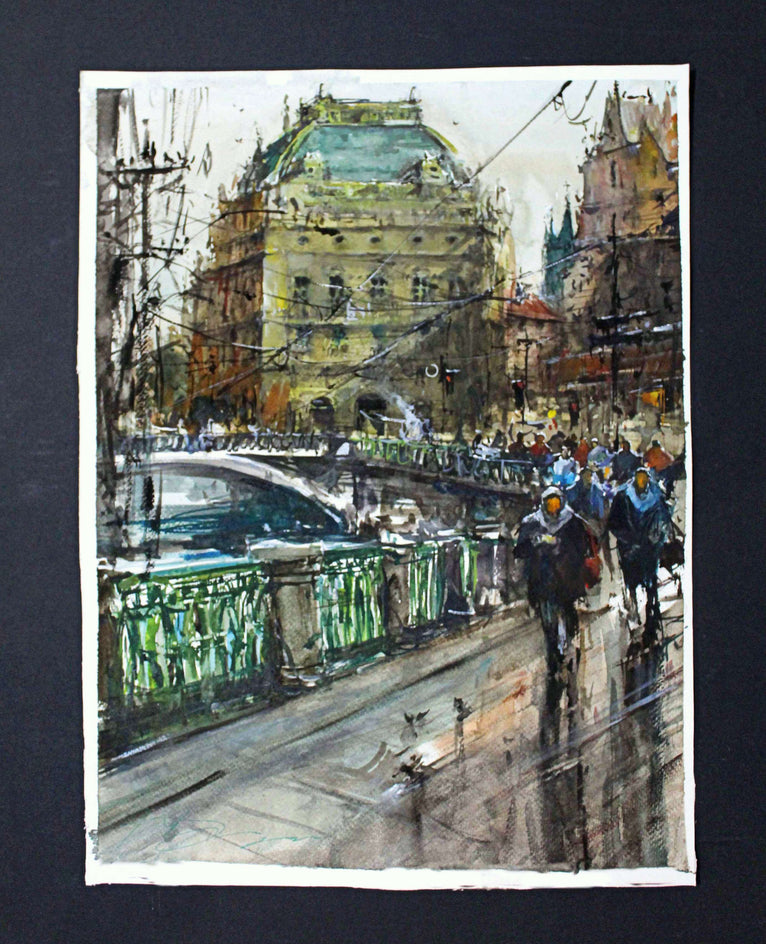 Winter Coming in Prague by Maximilian Damico |  Context View of Artwork 