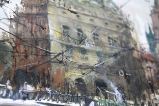 Original art for sale at UGallery.com | Winter Coming in Prague by Maximilian Damico | $850 | watercolor painting | 18' h x 14' w | photo 4