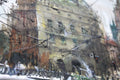 Original art for sale at UGallery.com | Winter Coming in Prague by Maximilian Damico | $850 | watercolor painting | 18' h x 14' w | thumbnail 4