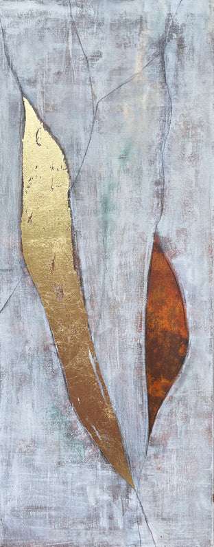 Original art for sale at UGallery.com | Respire I by Maya Malioutina | $2,200 | mixed media artwork | 40' h x 16' w | photo 1