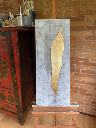 Original art for sale at UGallery.com | Respire II by Maya Malioutina | $2,200 | mixed media artwork | 40' h x 16' w | photo 3