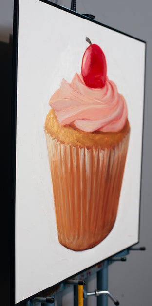 Original art for sale at UGallery.com | Cherry on Top by McGarren Flack | $1,100 | oil painting | 24' h x 24' w | photo 2