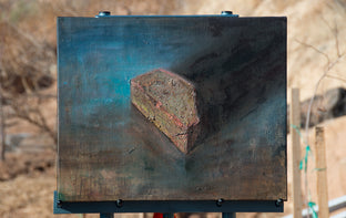 Original art for sale at UGallery.com | Chip on Shoulder by McGarren Flack | $550 | oil painting | 16' h x 20' w | photo 3