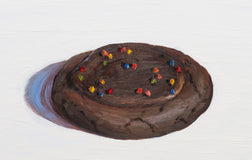 Original art for sale at UGallery.com | Chocolate Frosted Cookie by McGarren Flack | $700 | oil painting | 16' h x 20' w | thumbnail 4