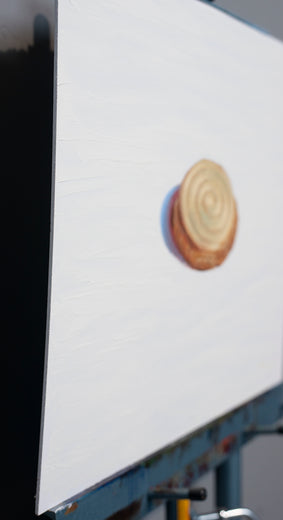 Frosted Snickerdoodle Cookie by McGarren Flack |  Side View of Artwork 