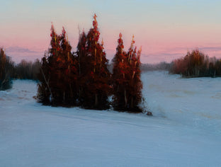 Original art for sale at UGallery.com | Snow Cedar Mountain Range by McGarren Flack | $1,900 | oil painting | 18' h x 24' w | photo 4