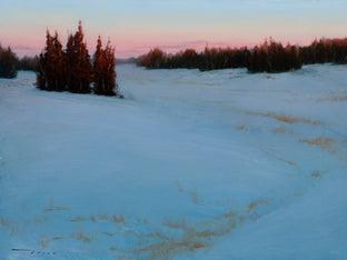 Original art for sale at UGallery.com | Snow Cedar Mountain Range by McGarren Flack | $1,900 | oil painting | 18' h x 24' w | photo 1